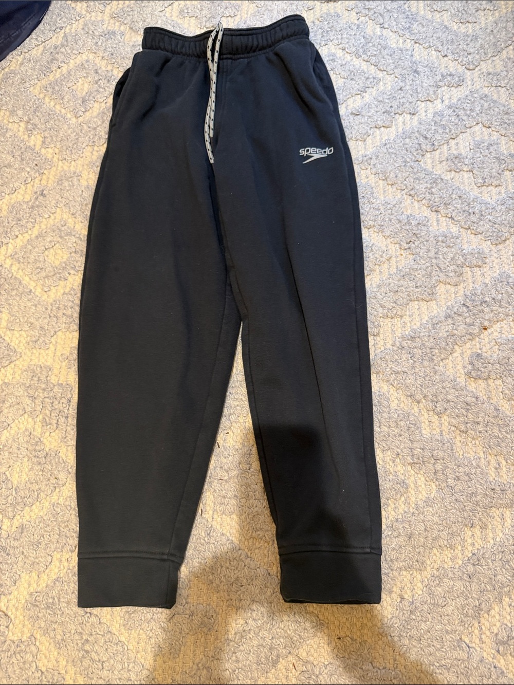 Speedo Black Kids Jogger Sweatpants with Contrast Drawstring